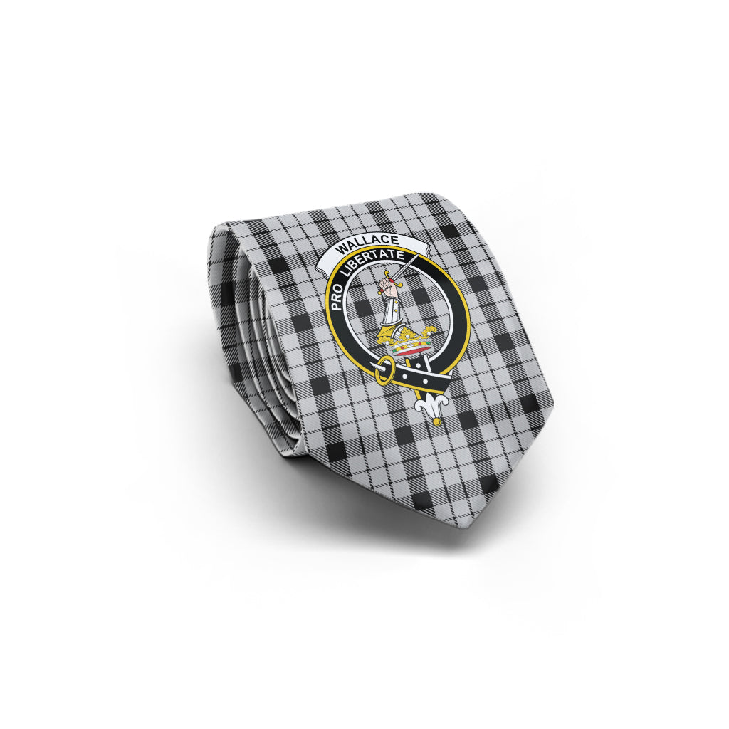 Wallace Dress Tartan Classic Necktie with Family Crest - Tartan Vibes Clothing