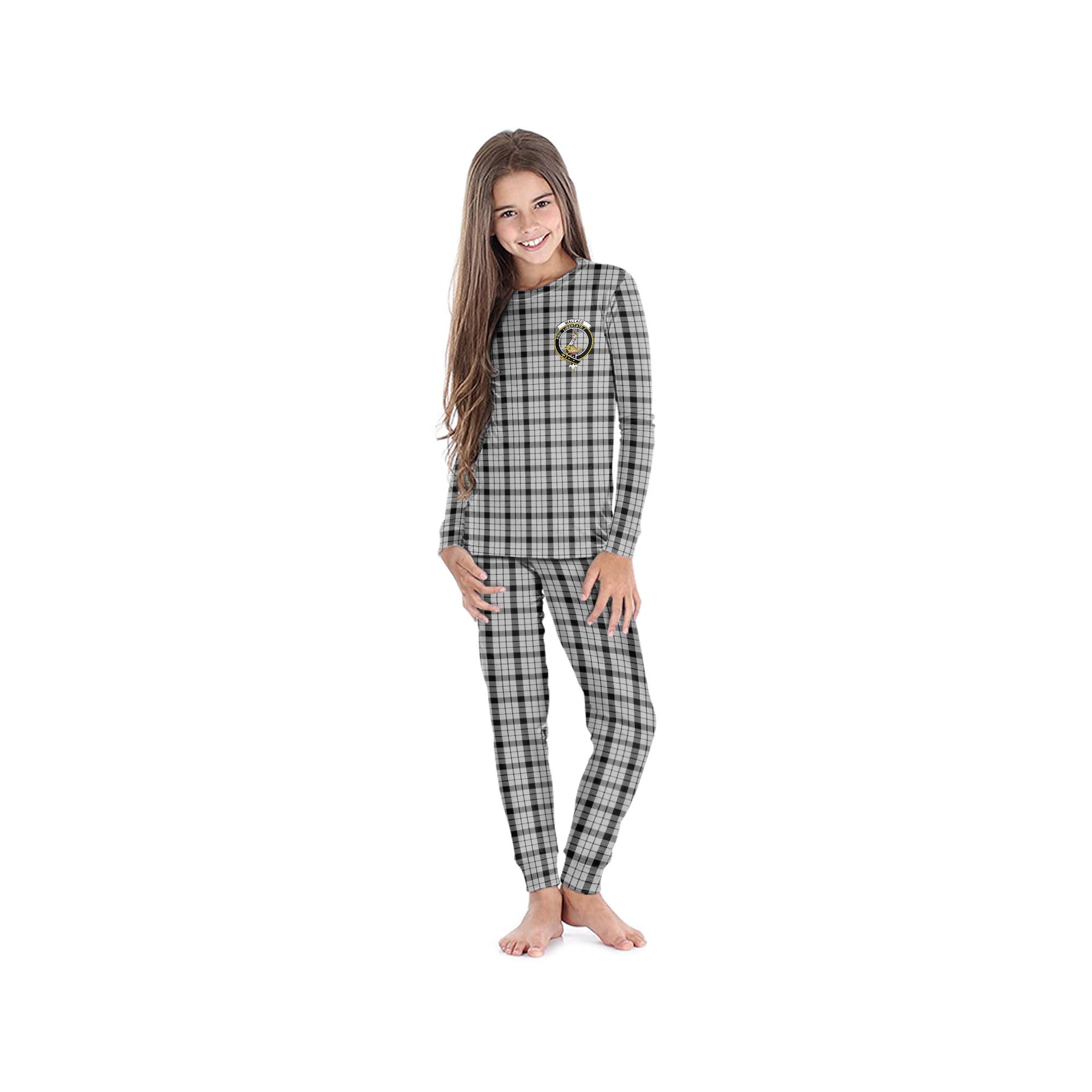 Wallace Dress Tartan Pajamas Family Set with Family Crest - Tartanvibesclothing