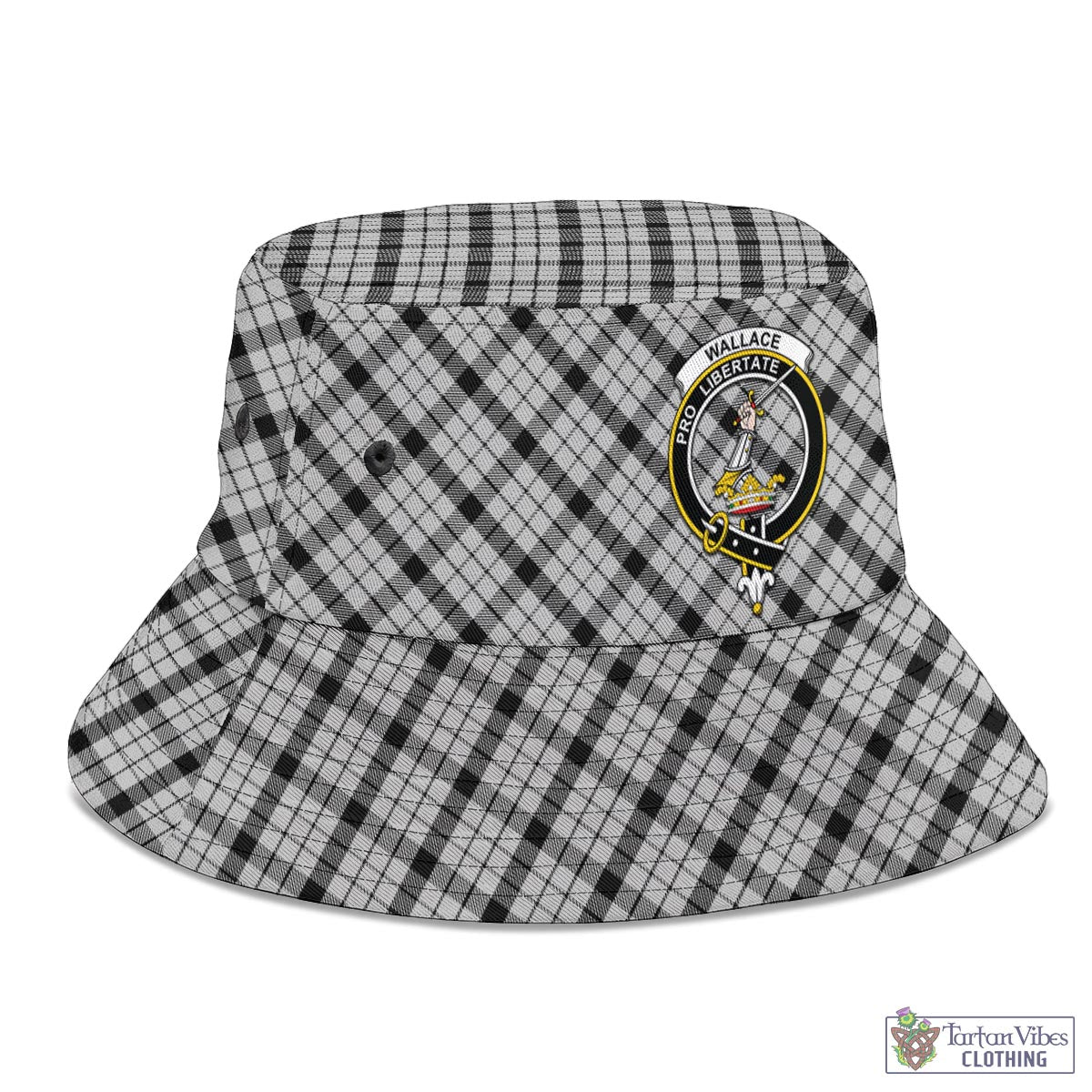 Tartan Vibes Clothing Wallace Dress Tartan Bucket Hat with Family Crest