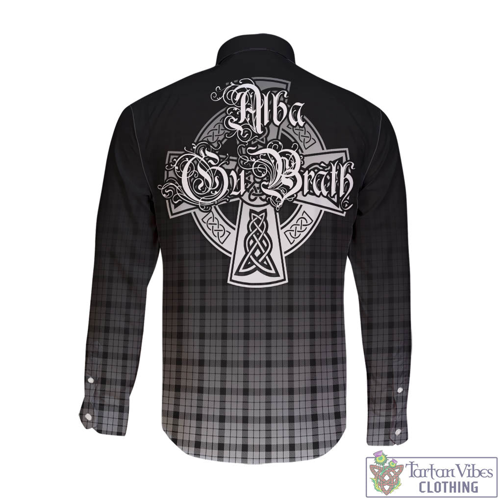 Tartan Vibes Clothing Wallace Dress Tartan Long Sleeve Button Up Featuring Alba Gu Brath Family Crest Celtic Inspired