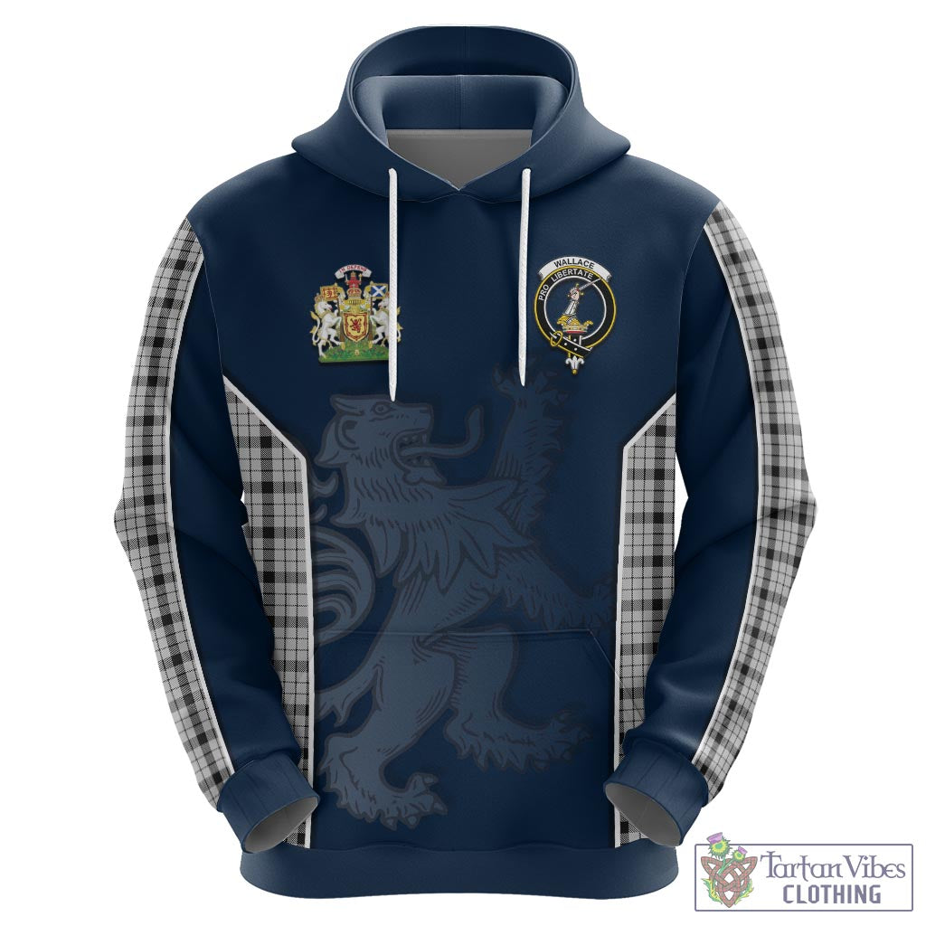 Tartan Vibes Clothing Wallace Dress Tartan Hoodie with Family Crest and Lion Rampant Vibes Sport Style