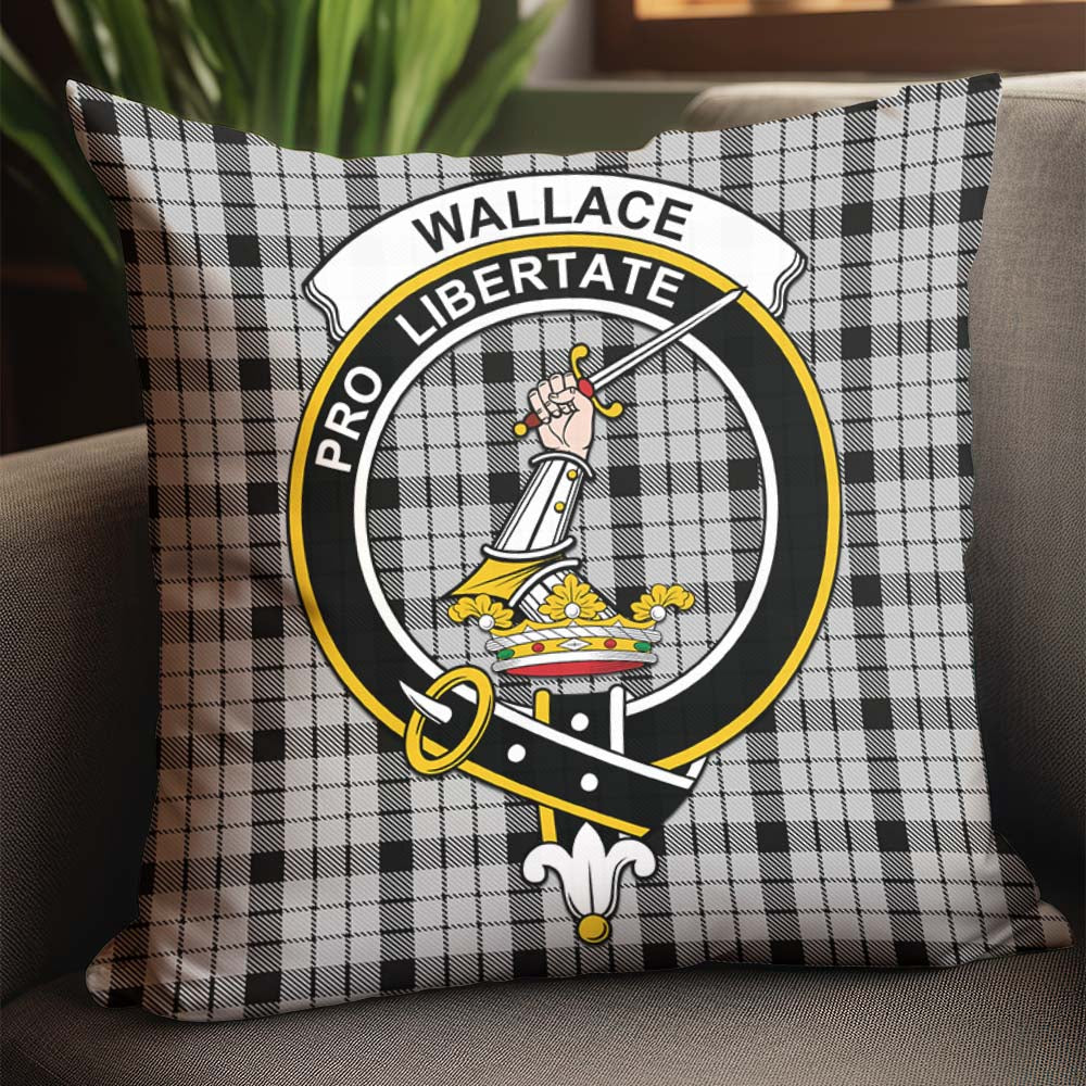 Wallace Dress Tartan Pillow Cover with Family Crest - Tartanvibesclothing