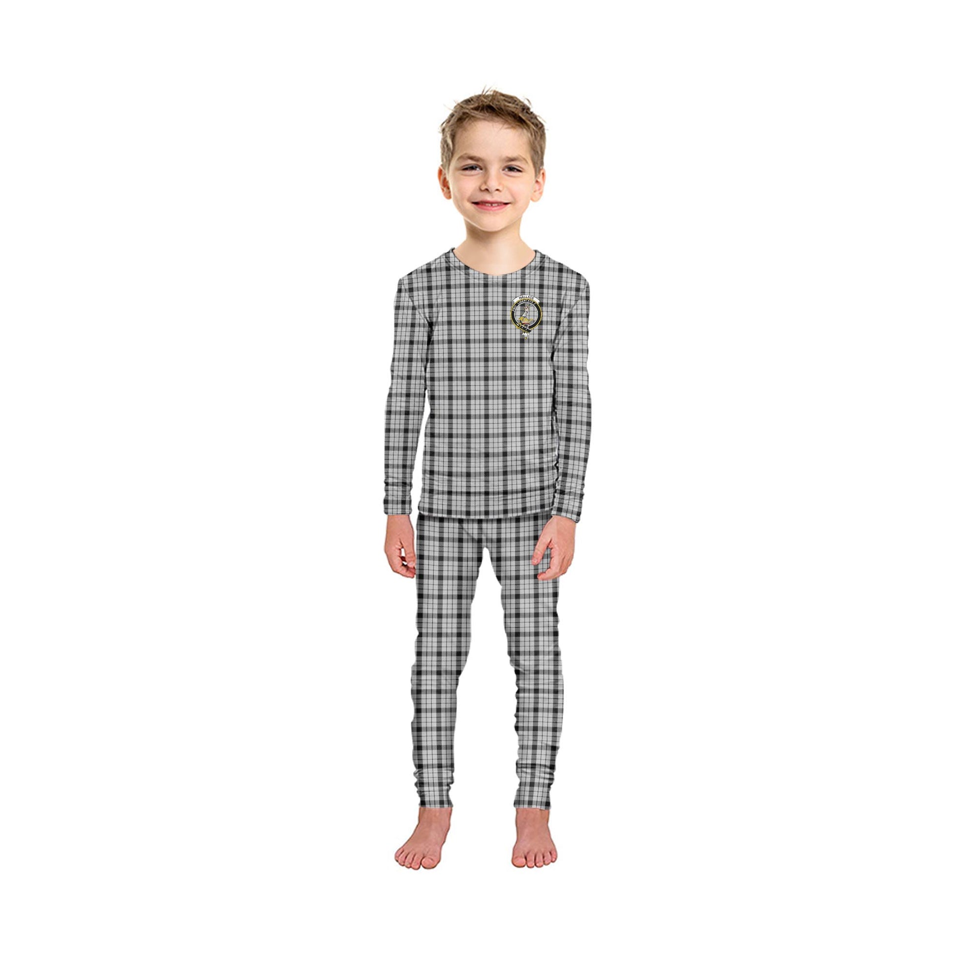 Wallace Dress Tartan Pajamas Family Set with Family Crest - Tartanvibesclothing