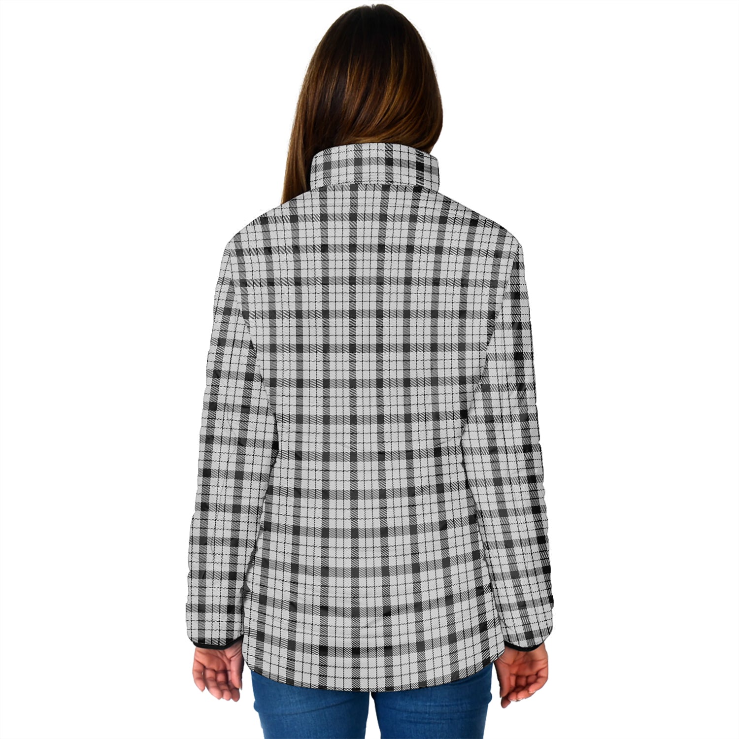 Wallace Dress Tartan Padded Jacket with Family Crest - Tartan Vibes Clothing