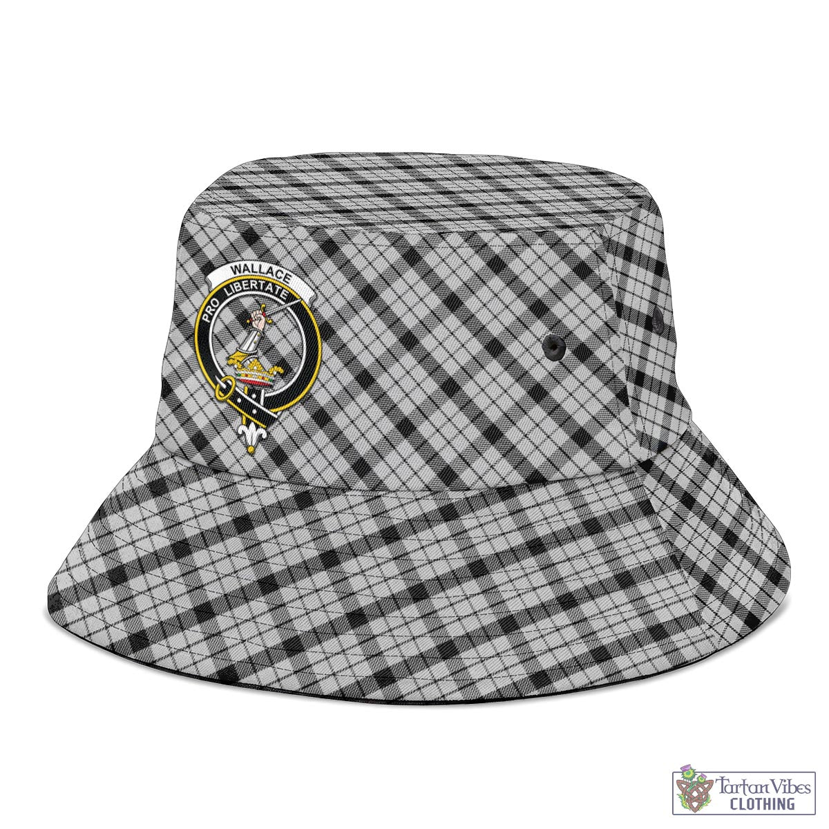 Tartan Vibes Clothing Wallace Dress Tartan Bucket Hat with Family Crest