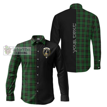 Wallace Hunting Tartan Long Sleeve Button Shirt with Family Crest and Half Of Me Style