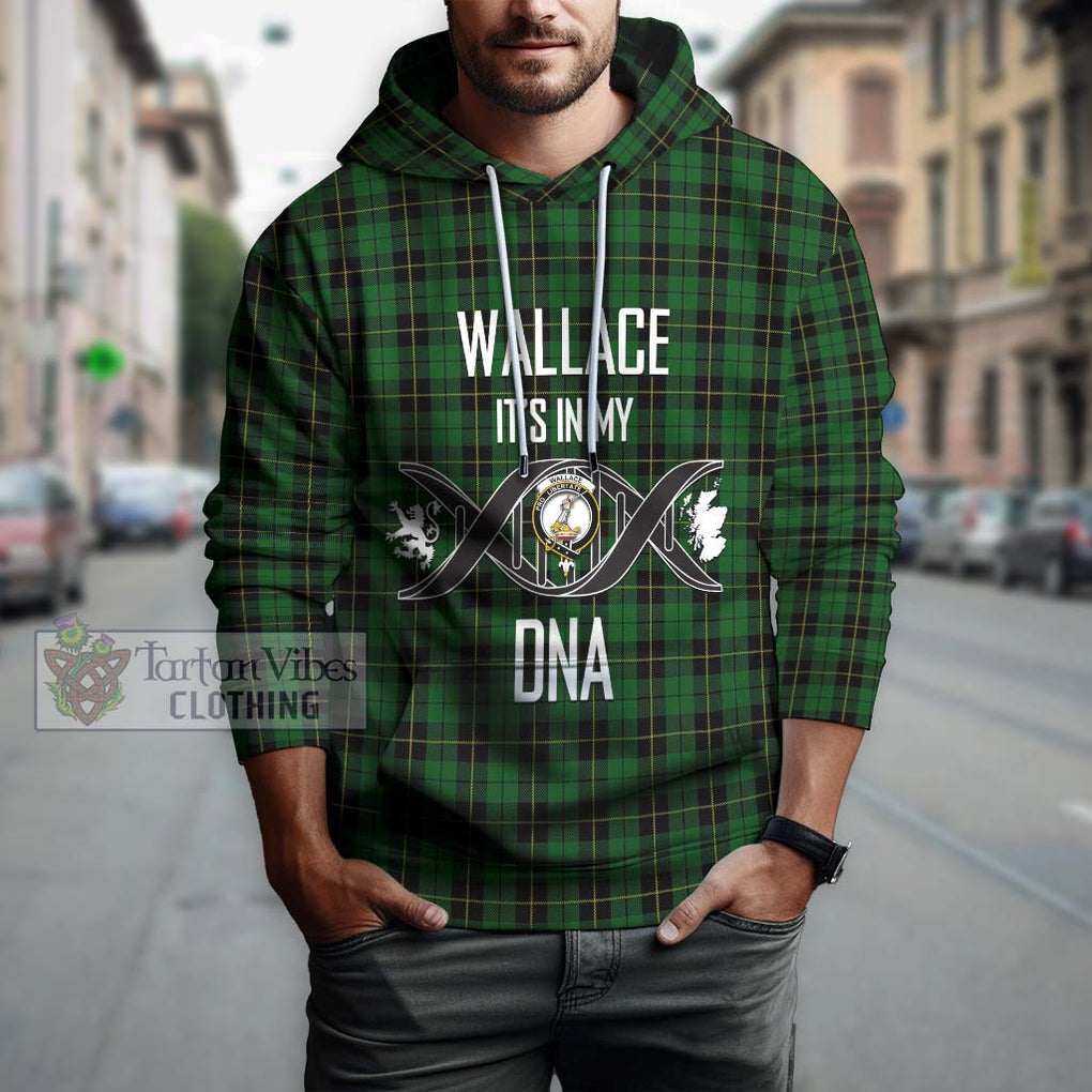 Wallace Hunting Tartan Hoodie with Family Crest DNA In Me Style Pullover Hoodie - Tartanvibesclothing Shop