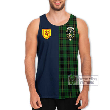 Wallace Hunting Tartan Men's Tank Top Alba with Scottish Lion Royal Arm Half Style