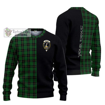 Wallace Hunting Tartan Ugly Sweater with Family Crest and Half Of Me Style