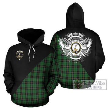 Wallace Hunting Tartan Hoodie with Family Crest and Military Logo Style