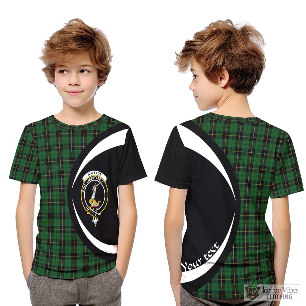 Wallace Hunting Tartan Kid T-Shirt with Family Crest Circle Style Youth XL Size14 - Tartan Vibes Clothing