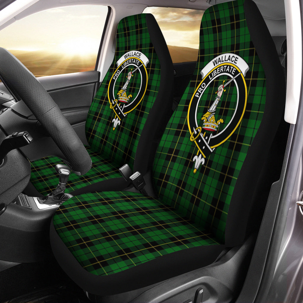 Wallace Hunting Tartan Car Seat Cover with Family Crest One Size - Tartanvibesclothing