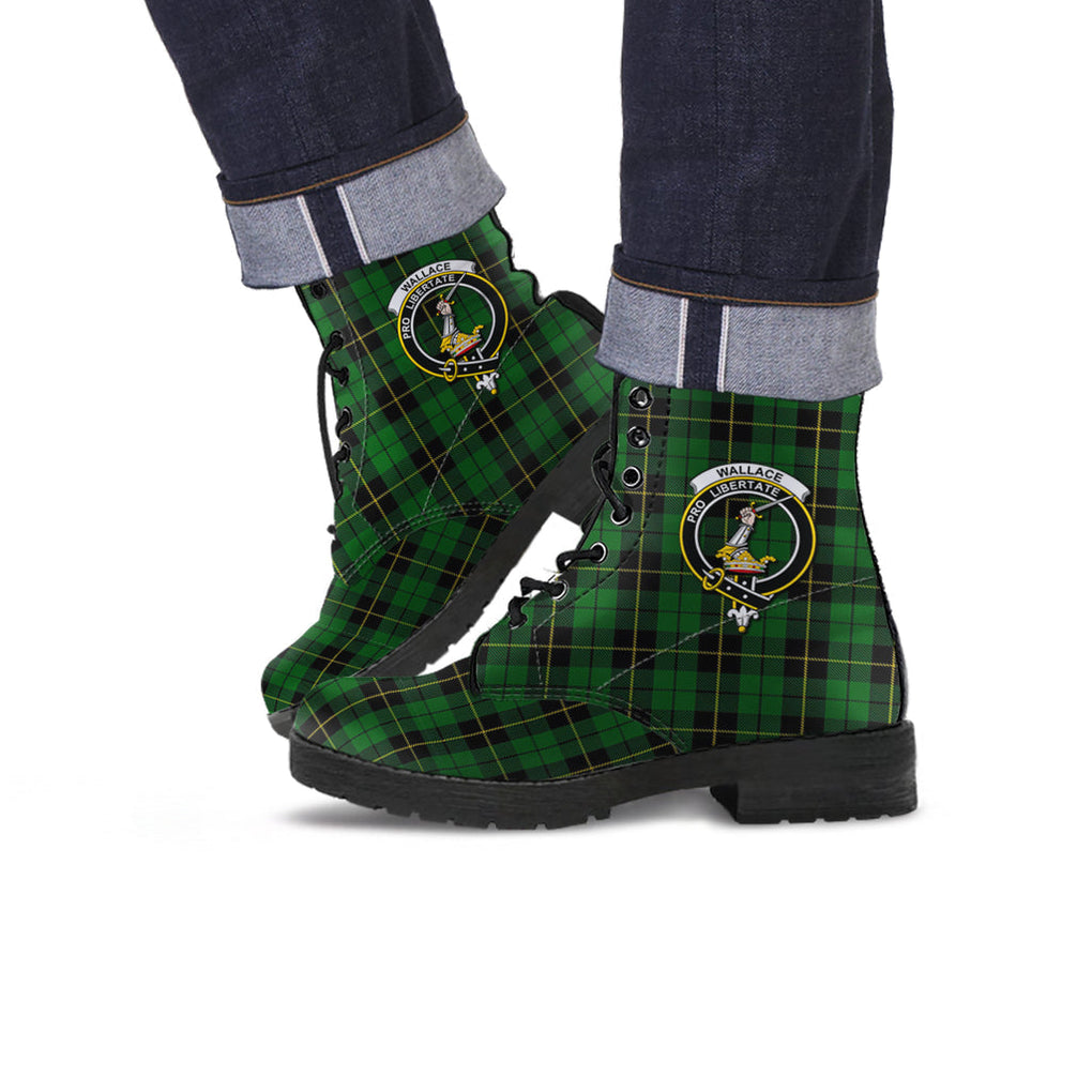 wallace-hunting-tartan-leather-boots-with-family-crest