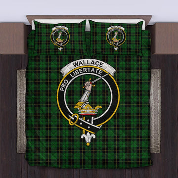 Wallace Hunting Tartan Quilt Bed Set with Family Crest