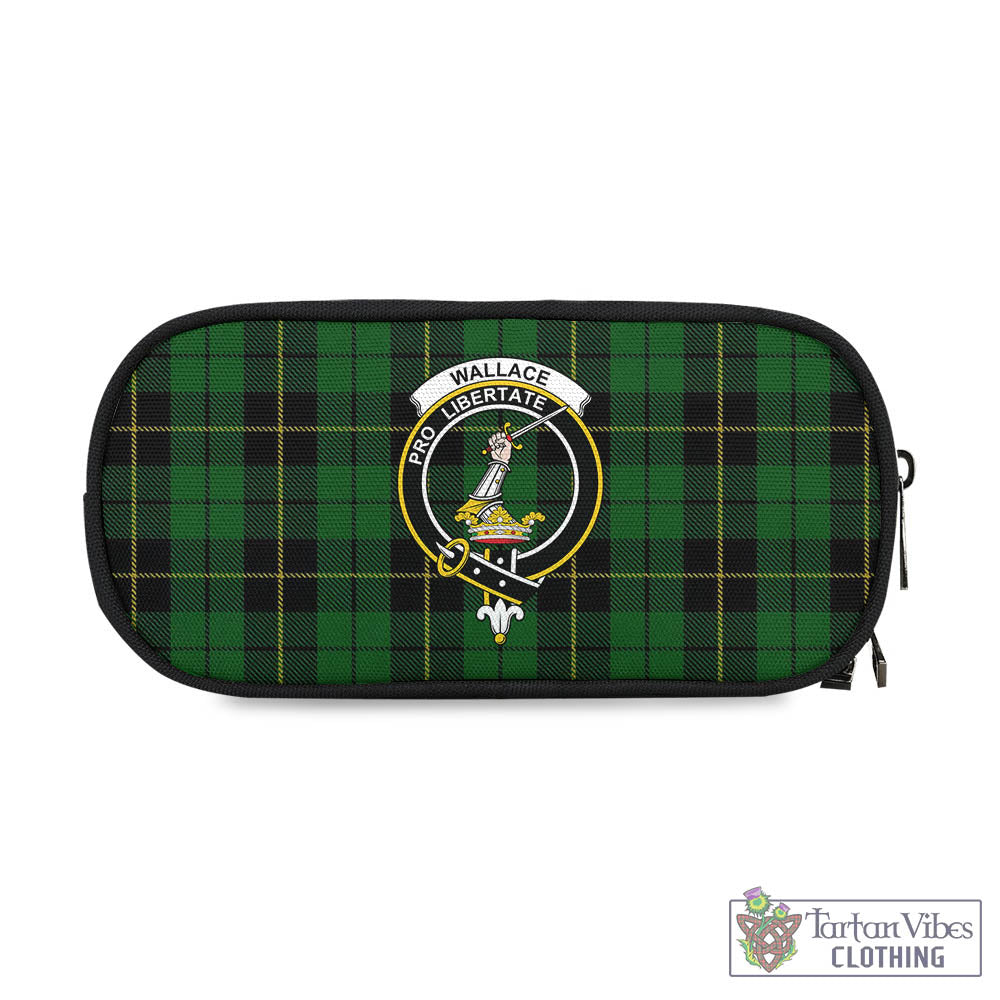 Tartan Vibes Clothing Wallace Hunting Tartan Pen and Pencil Case with Family Crest