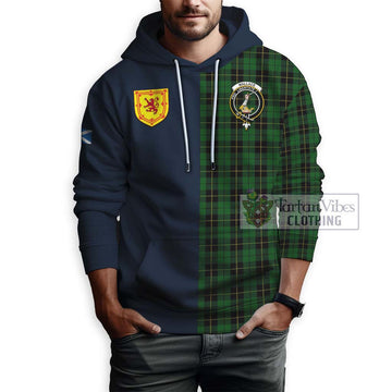 Wallace Hunting Tartan Hoodie Alba with Scottish Lion Royal Arm Half Style