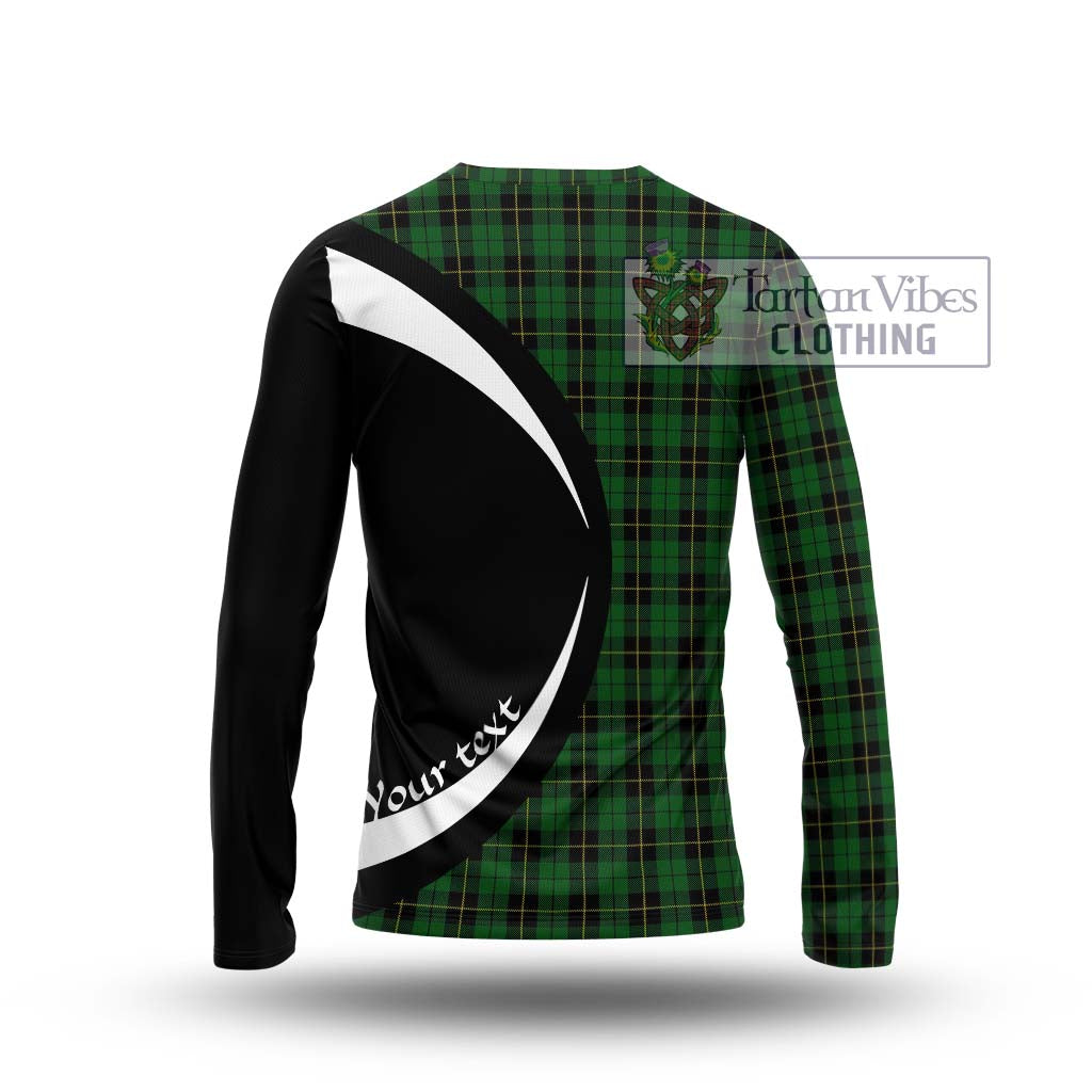 Wallace Hunting Tartan Long Sleeve T-Shirt with Family Crest Circle Style - Tartan Vibes Clothing