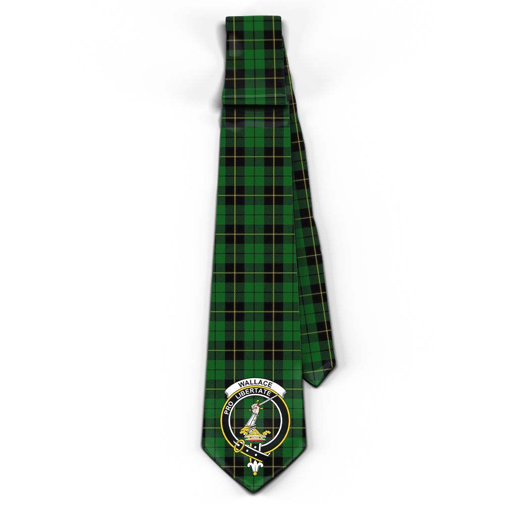 Wallace Hunting Tartan Classic Necktie with Family Crest - Tartan Vibes Clothing