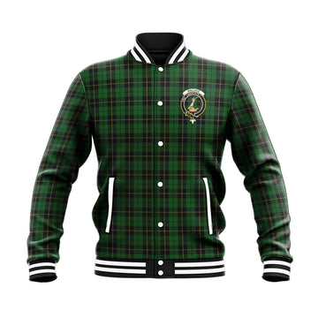 Wallace Hunting Tartan Baseball Jacket with Family Crest