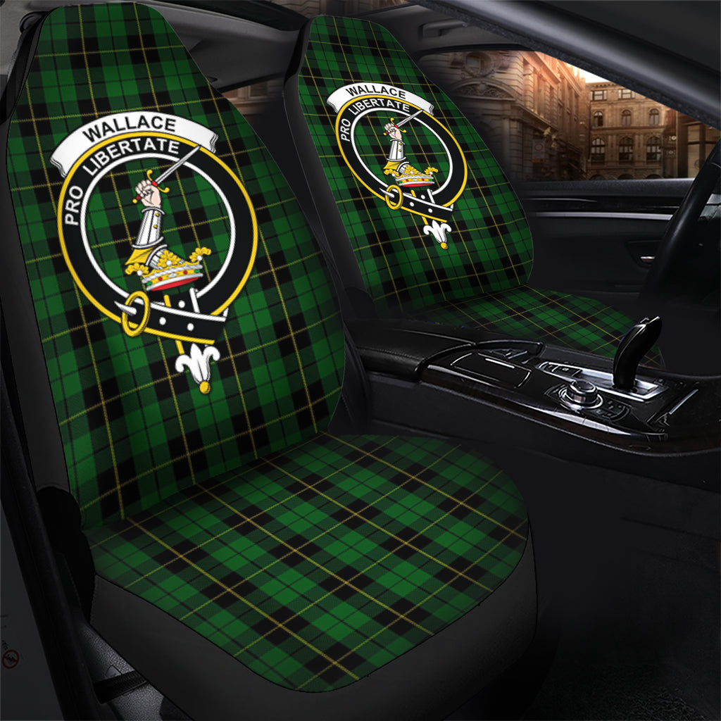 Wallace Hunting Tartan Car Seat Cover with Family Crest - Tartanvibesclothing