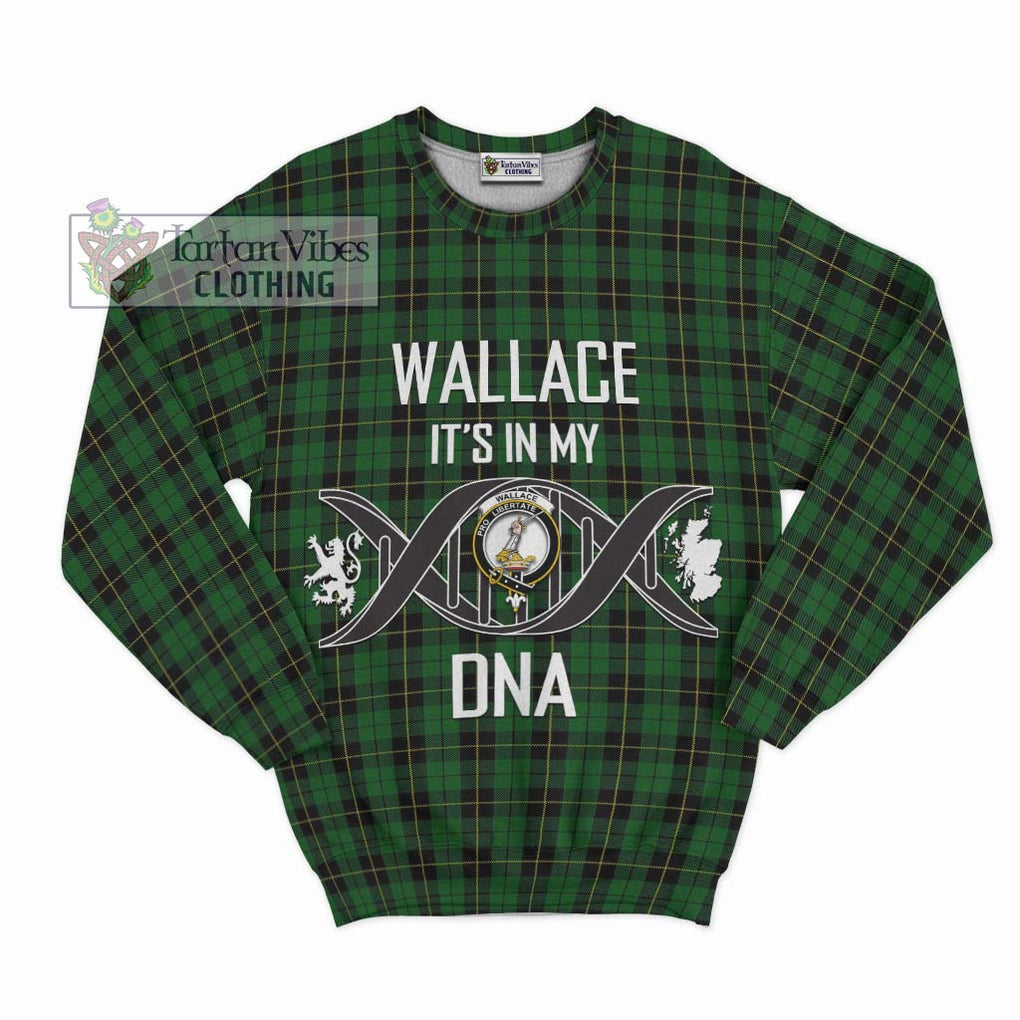 Wallace Hunting Tartan Sweatshirt with Family Crest DNA In Me Style - Tartanvibesclothing Shop