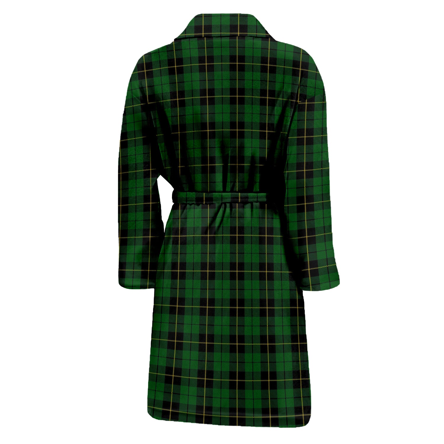 Wallace Hunting Tartan Bathrobe with Family Crest - Tartan Vibes Clothing