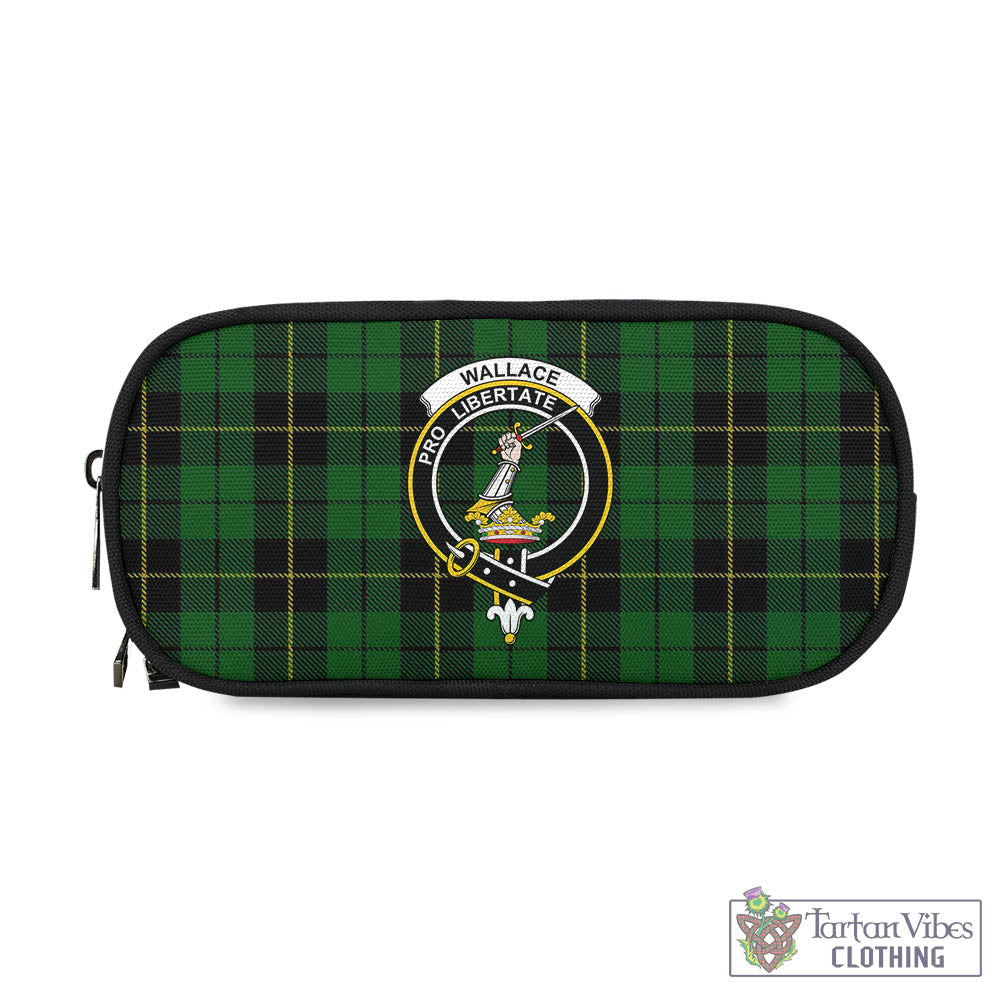 Tartan Vibes Clothing Wallace Hunting Tartan Pen and Pencil Case with Family Crest