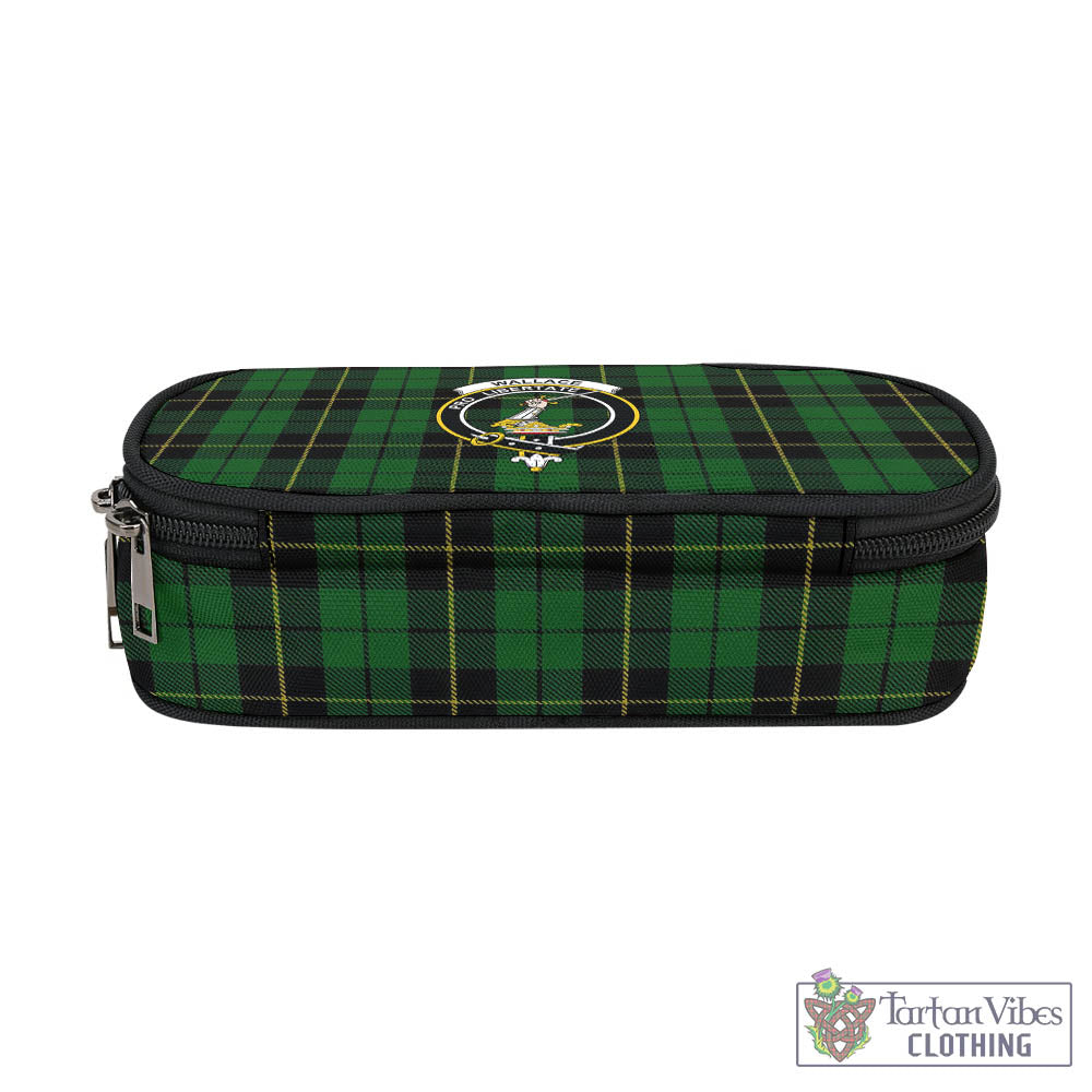 Tartan Vibes Clothing Wallace Hunting Tartan Pen and Pencil Case with Family Crest