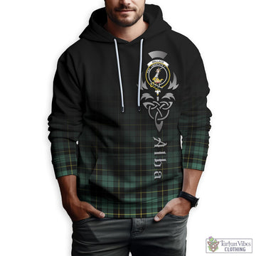 Wallace Hunting Ancient Tartan Hoodie Featuring Alba Gu Brath Family Crest Celtic Inspired