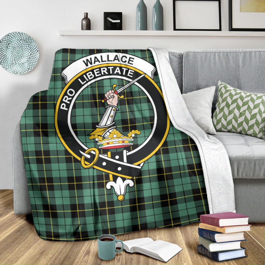 wallace-hunting-ancient-tartab-blanket-with-family-crest