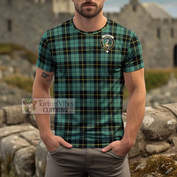 Wallace Hunting Ancient Tartan Cotton T-Shirt with Family Crest