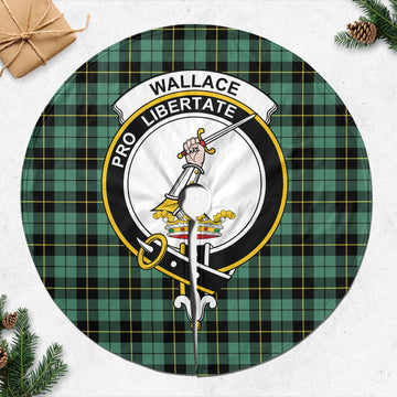 Wallace Hunting Ancient Tartan Christmas Tree Skirt with Family Crest