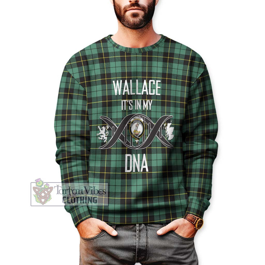 Wallace Hunting Ancient Tartan Sweatshirt with Family Crest DNA In Me Style Unisex - Tartanvibesclothing Shop