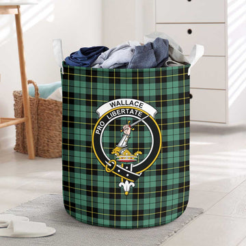 Wallace Hunting Ancient Tartan Laundry Basket with Family Crest