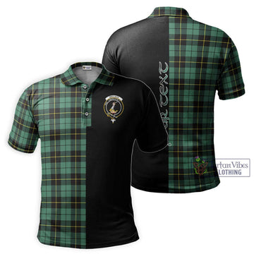 Wallace Hunting Ancient Tartan Polo Shirt with Family Crest and Half Of Me Style