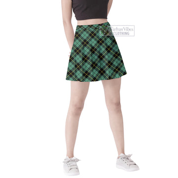 Wallace Hunting Ancient Tartan Women's Plated Mini Skirt