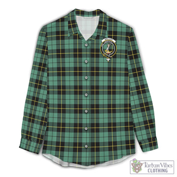 Wallace Hunting Ancient Tartan Women's Casual Shirt with Family Crest