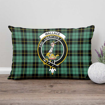 Wallace Hunting Ancient Tartan Pillow Cover with Family Crest