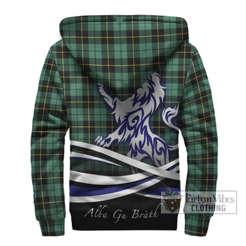 Wallace Hunting Ancient Tartan Sherpa Hoodie with Alba Gu Brath Regal Lion Emblem