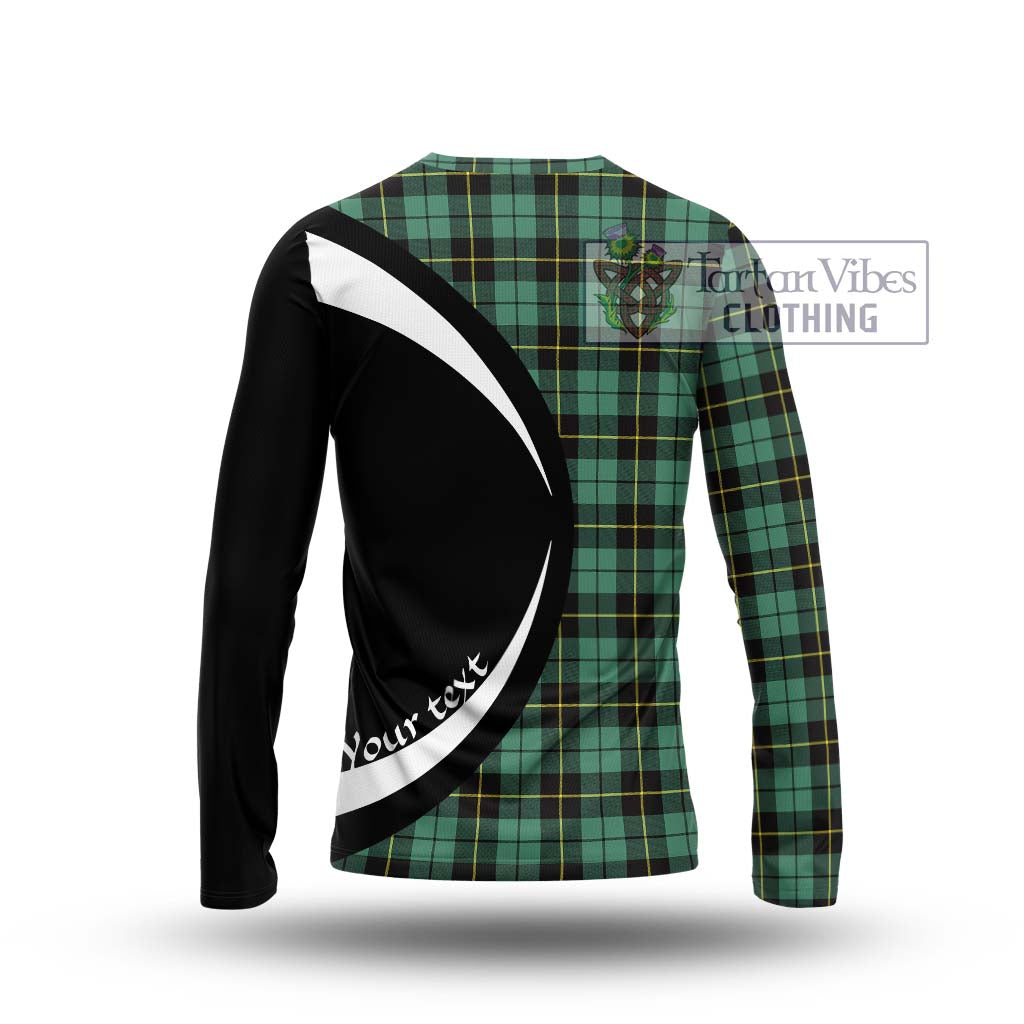 Wallace Hunting Ancient Tartan Long Sleeve T-Shirt with Family Crest Circle Style - Tartan Vibes Clothing