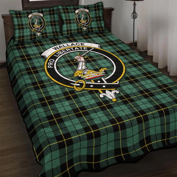 Wallace Hunting Ancient Tartan Quilt Bed Set with Family Crest