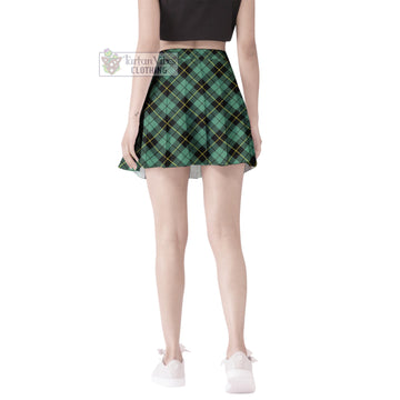 Wallace Hunting Ancient Tartan Women's Plated Mini Skirt