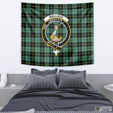 Wallace Hunting Ancient Tartan Tapestry Wall Hanging and Home Decor for Room with Family Crest