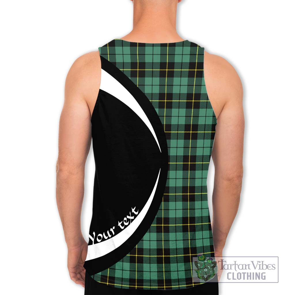 Wallace Hunting Ancient Tartan Men's Tank Top with Family Crest Circle Style - Tartan Vibes Clothing