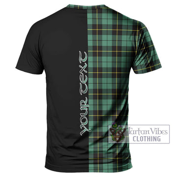 Wallace Hunting Ancient Tartan T-Shirt with Family Crest and Half Of Me Style