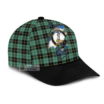 Wallace Hunting Ancient Tartan Classic Cap with Family Crest In Me Style