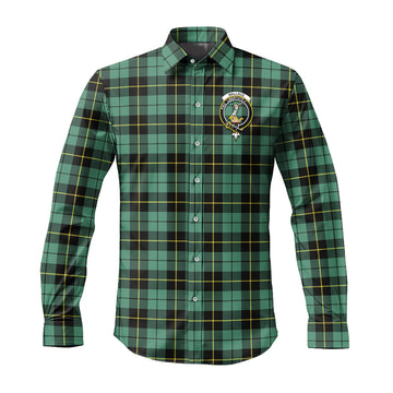 Wallace Hunting Ancient Tartan Long Sleeve Button Up Shirt with Family Crest