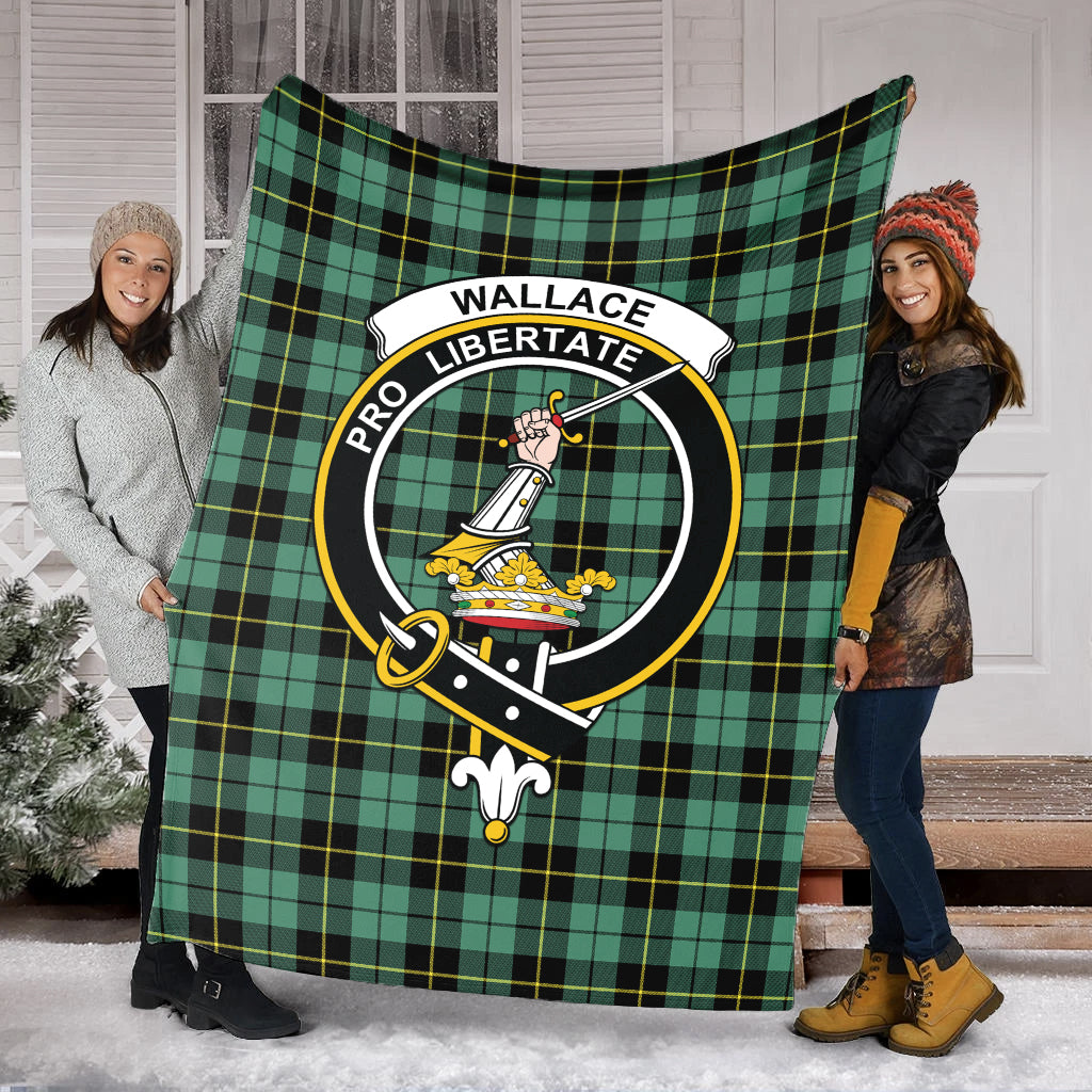 wallace-hunting-ancient-tartab-blanket-with-family-crest