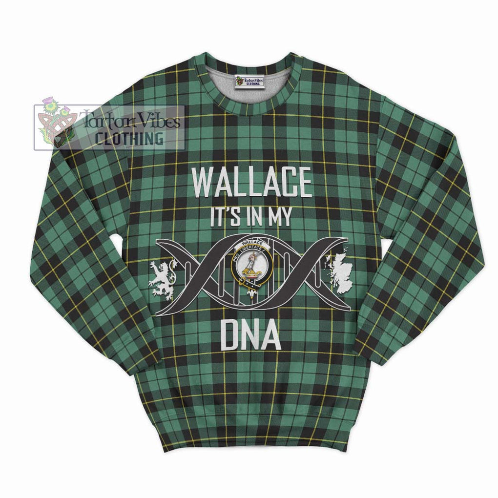 Wallace Hunting Ancient Tartan Sweatshirt with Family Crest DNA In Me Style - Tartanvibesclothing Shop