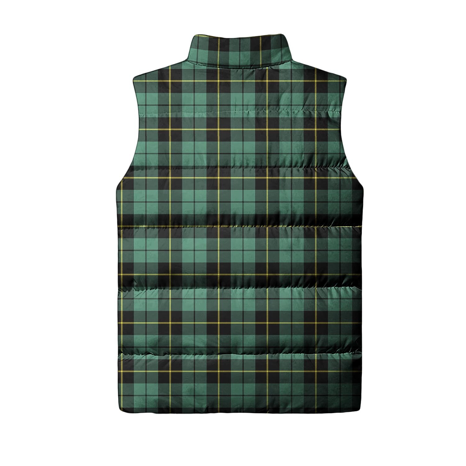 Wallace Hunting Ancient Tartan Sleeveless Puffer Jacket with Family Crest - Tartanvibesclothing